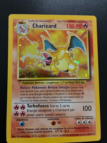 Pokemon charizard holo 102 - charizard, 4/102