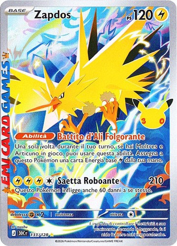 Zapdos 133 128 30c - zapdos,