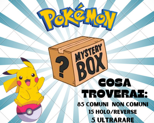 Box mistery pokémon 100 carte - box,